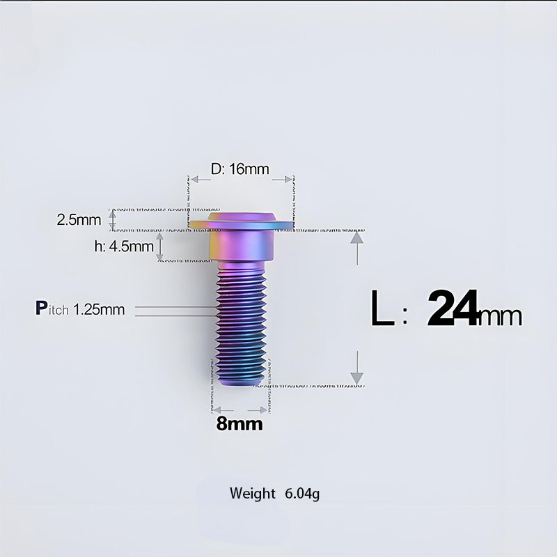 M8x13-48mm Titanium Shoulder Bolts for Motorcycle - Candy