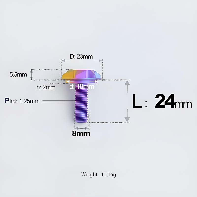 M8x13-48mm Titanium Shoulder Bolts for Motorcycle - Candy