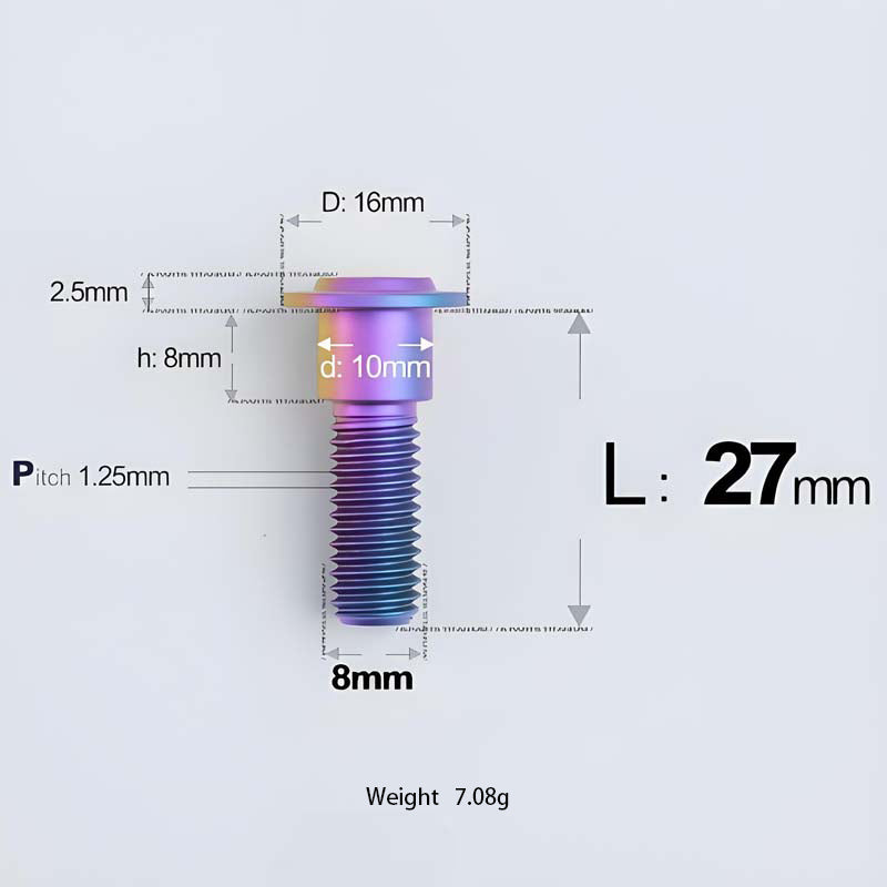 M8x13-48mm Titanium Shoulder Bolts for Motorcycle - Candy