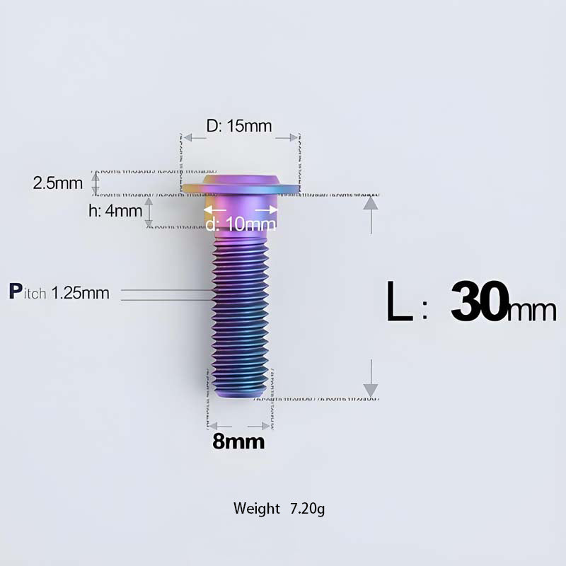 M8x13-48mm Titanium Shoulder Bolts for Motorcycle - Candy