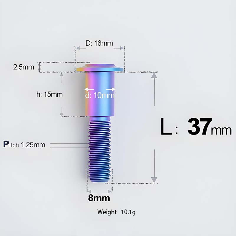 M8x13-48mm Titanium Shoulder Bolts for Motorcycle - Candy