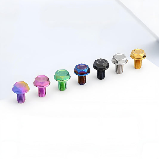 M8x13mm Titanium Motorcycle Mirror Adapter Bolts with Standard and Reverse Threads