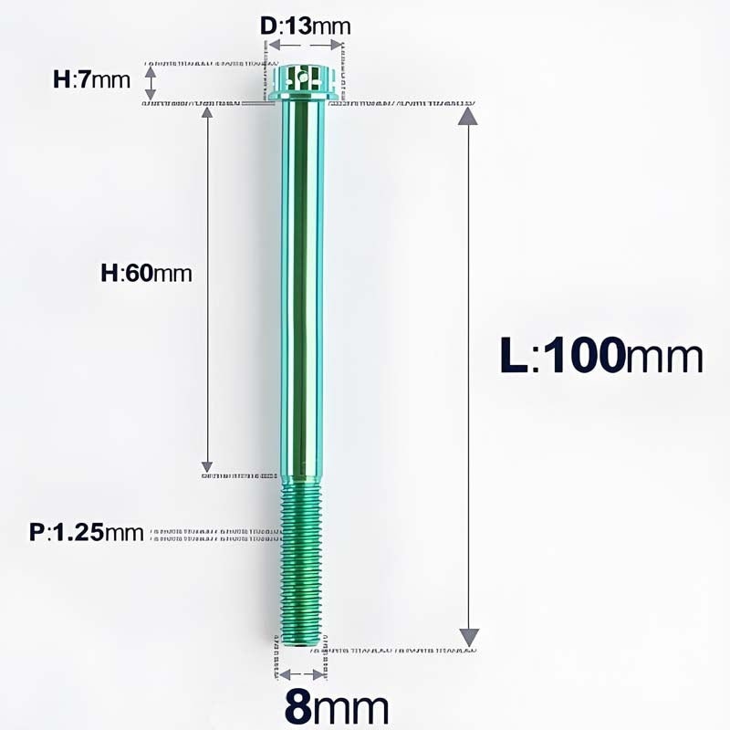 M8x10-120mm T40 Torx Titanium Bolts for Motorcycle