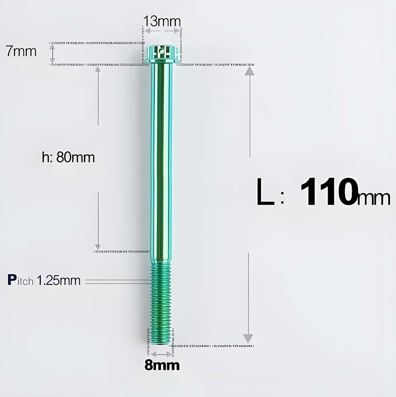 M8x10-120mm T40 Torx Titanium Bolts for Motorcycle