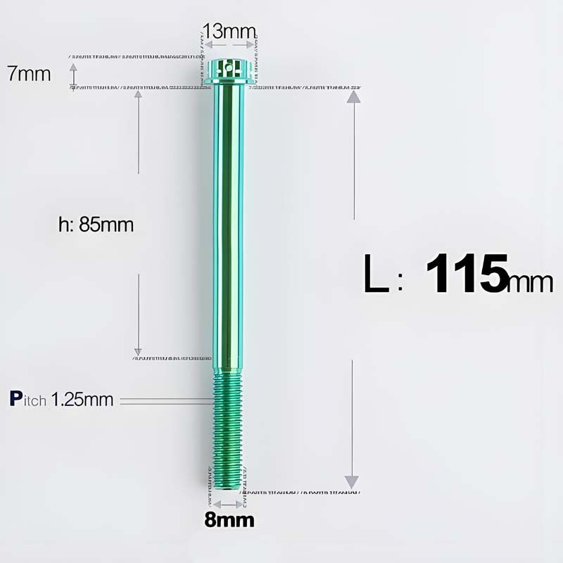 M8x10-120mm T40 Torx Titanium Bolts for Motorcycle