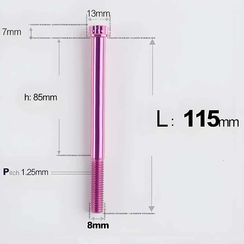 M8x10-120mm T40 Torx Titanium Bolts for Motorcycle