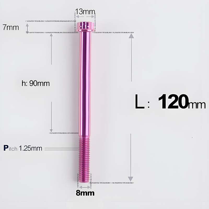 M8x10-120mm T40 Torx Titanium Bolts for Motorcycle