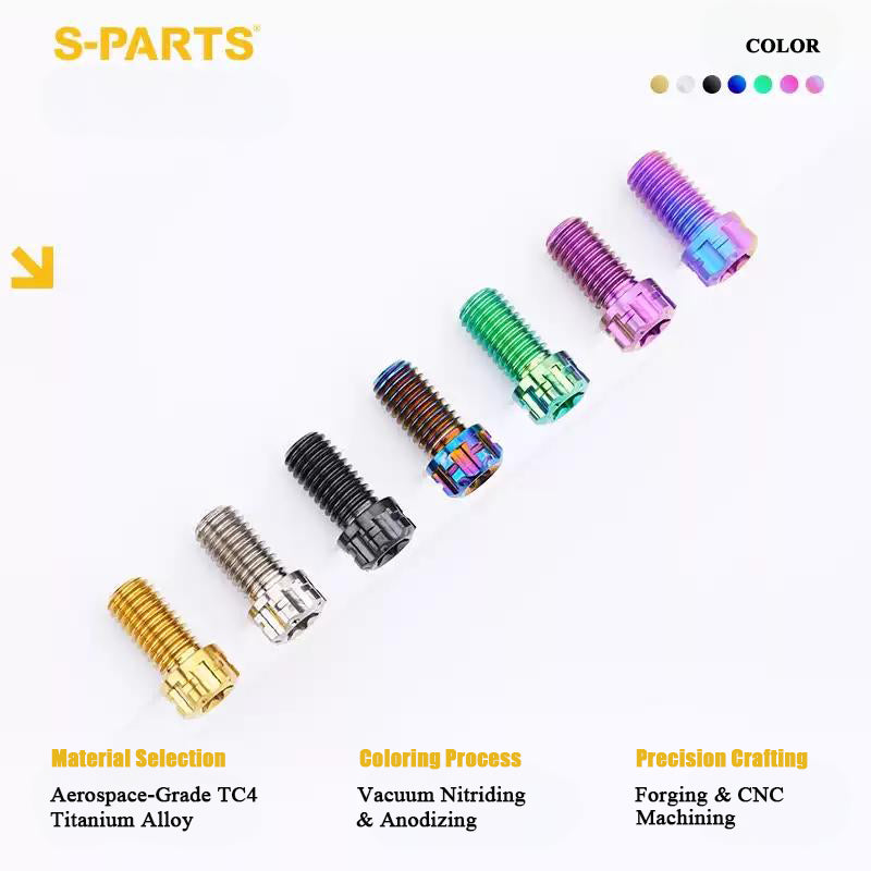 M8x15-45mm Split-Type Titanium Bolts For Bibi Handlebar Base Of Motorcycles & Electric Scooters