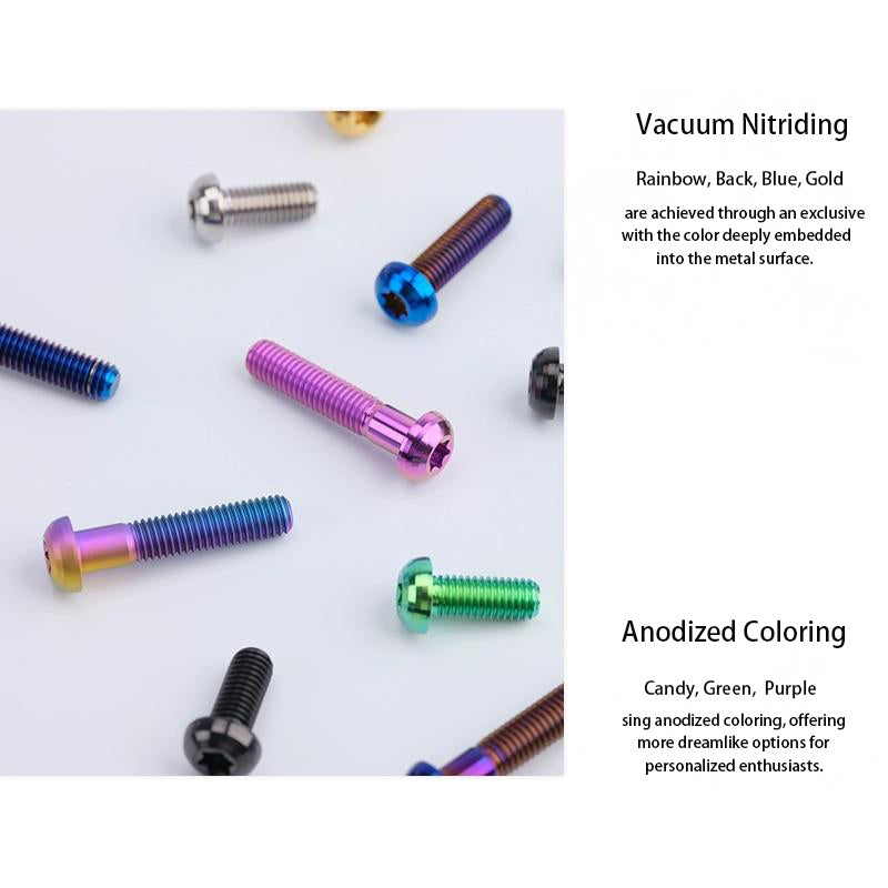 M8x15-50mm Titanium Button Head Bolts for Bicycle & Motorcycle Brake Caliper Fastening