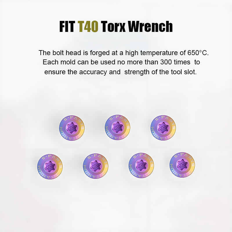 M8x15-50mm Titanium Torx T40 Bolts for Motorcycle