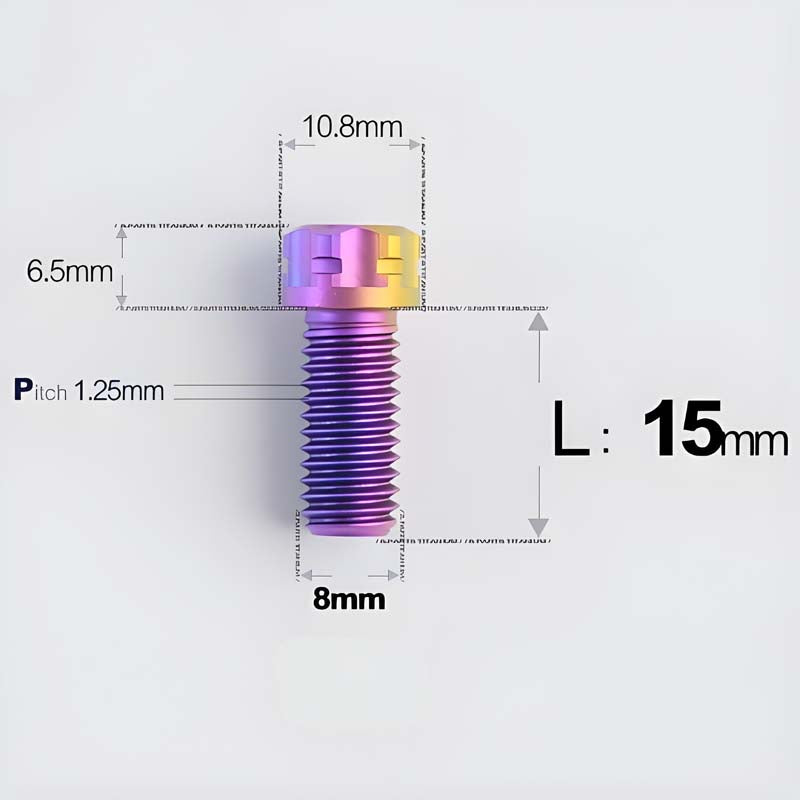 M8x15-45mm Split-Type Titanium Bolts For Bibi Handlebar Base Of Motorcycles & Electric Scooters