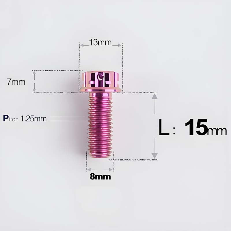 M8x10-120mm T40 Torx Titanium Bolts for Motorcycle