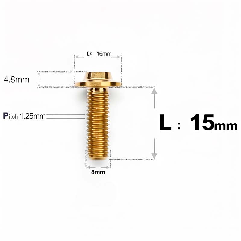 M8x15-50mm Titanium Torx T40 Bolts for Motorcycle