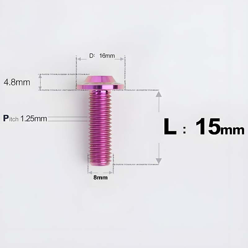 M8x15-50mm Titanium Torx T40 Bolts for Motorcycle