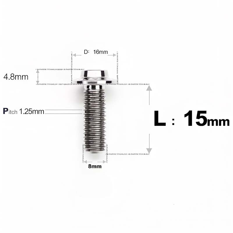 M8x15-50mm Titanium Torx T40 Bolts for Motorcycle