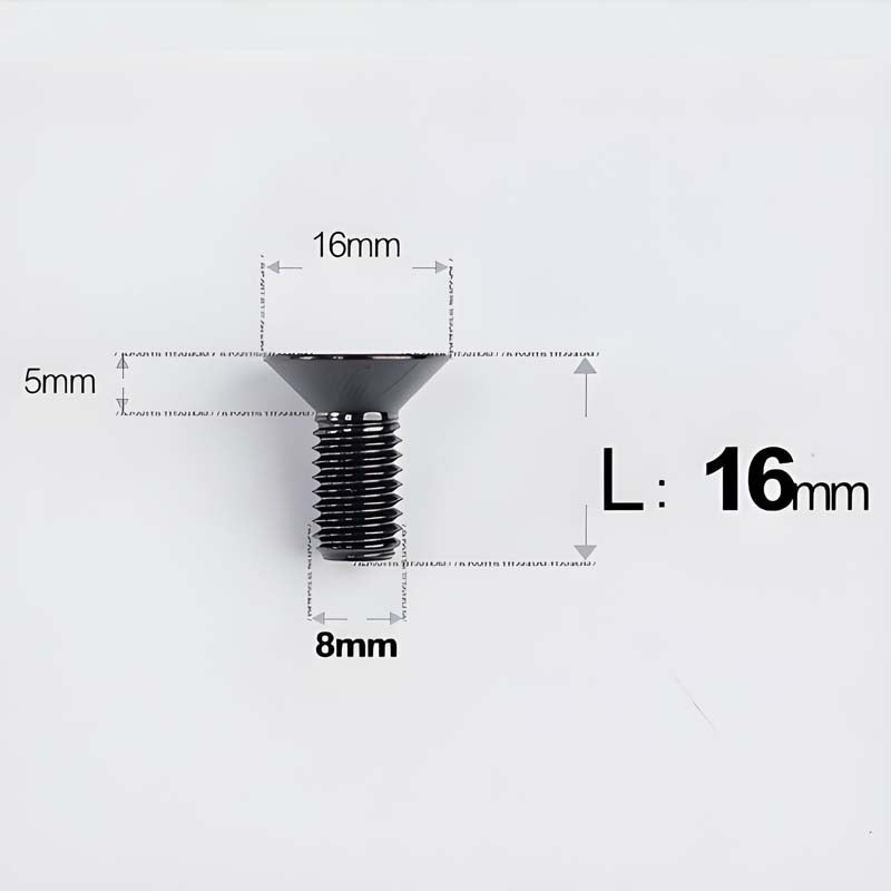 M8x16-85mm Titanium Flat Head Countersunk Bolts For E-bike and Motorcycle