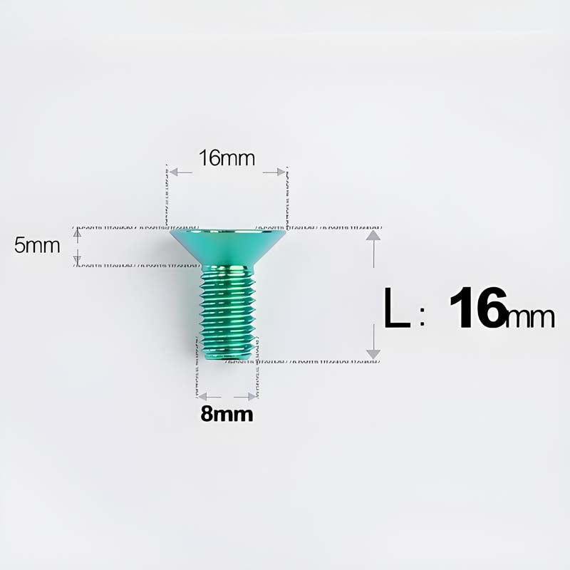 M8x16-85mm Titanium Flat Head Countersunk Bolts For E-bike and Motorcycle