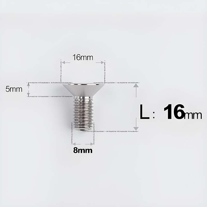 M8x16-85mm Titanium Flat Head Countersunk Bolts For E-bike and Motorcycle