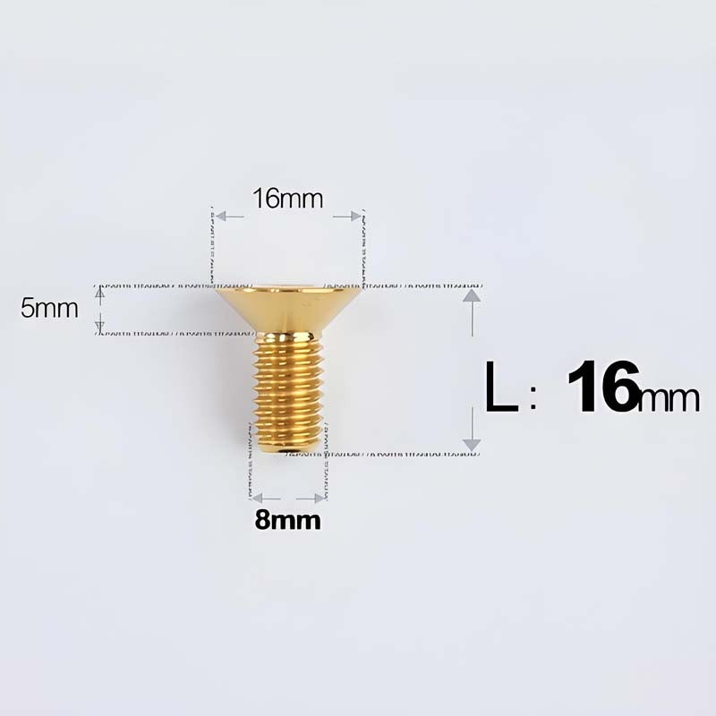 M8x16-85mm Titanium Flat Head Countersunk Bolts For E-bike and Motorcycle
