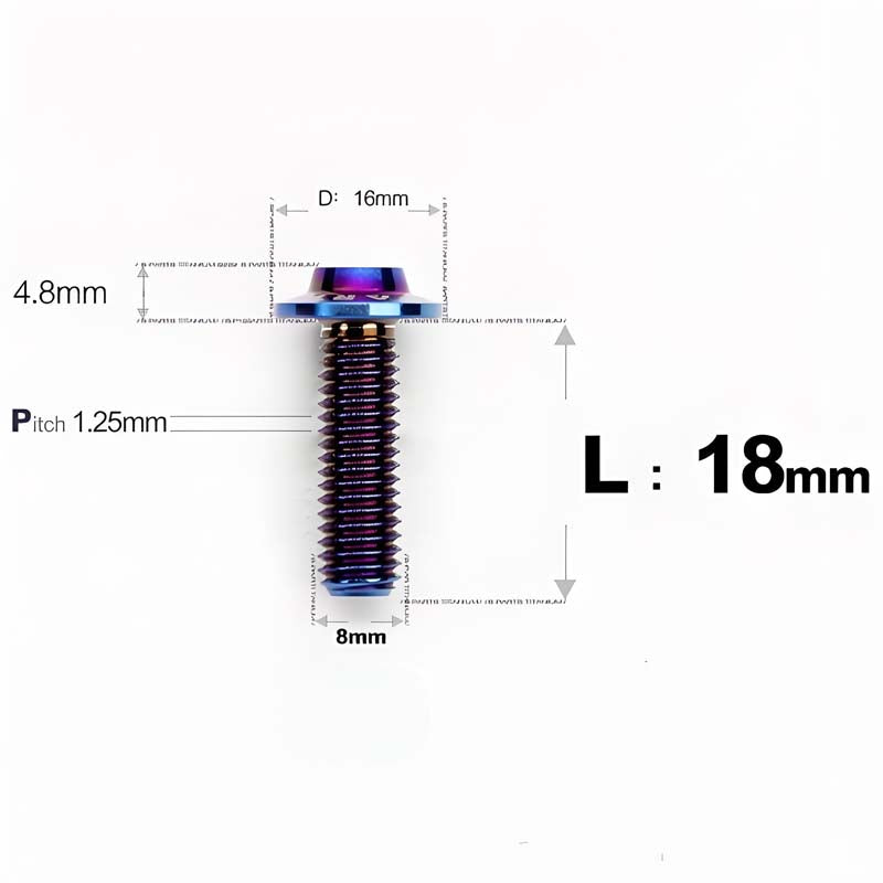 M8x15-50mm Titanium Torx T40 Bolts for Motorcycle