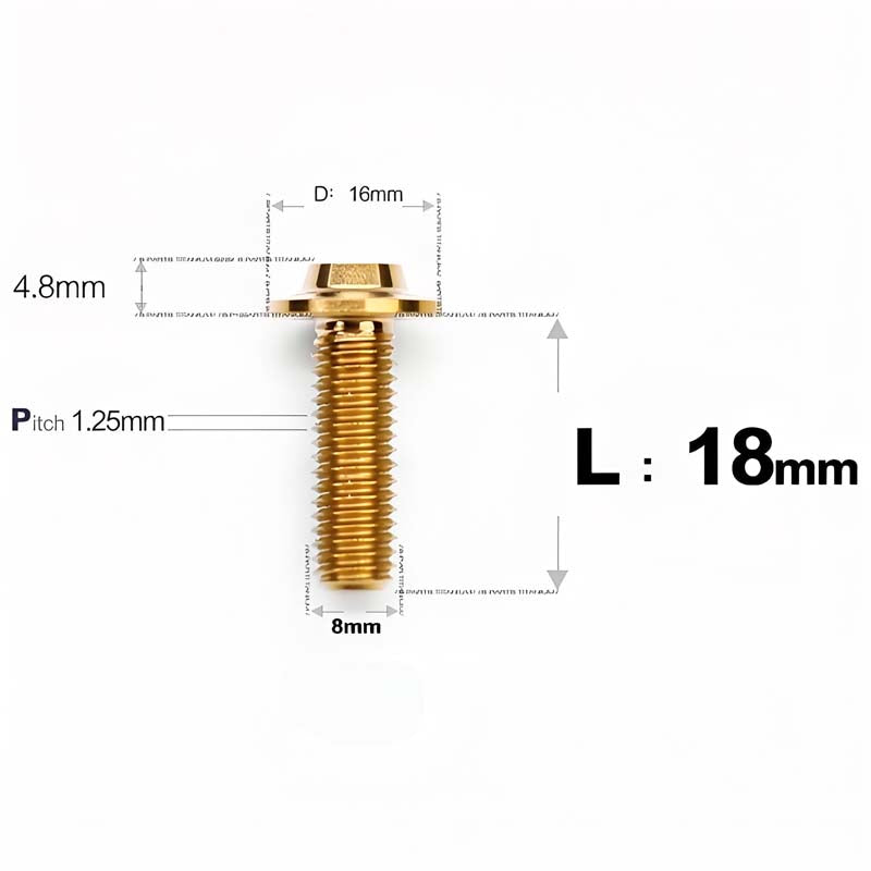 M8x15-50mm Titanium Torx T40 Bolts for Motorcycle