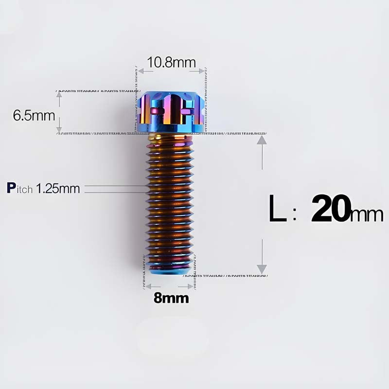 M8x15-45mm Split-Type Titanium Bolts For Bibi Handlebar Base Of Motorcycles & Electric Scooters