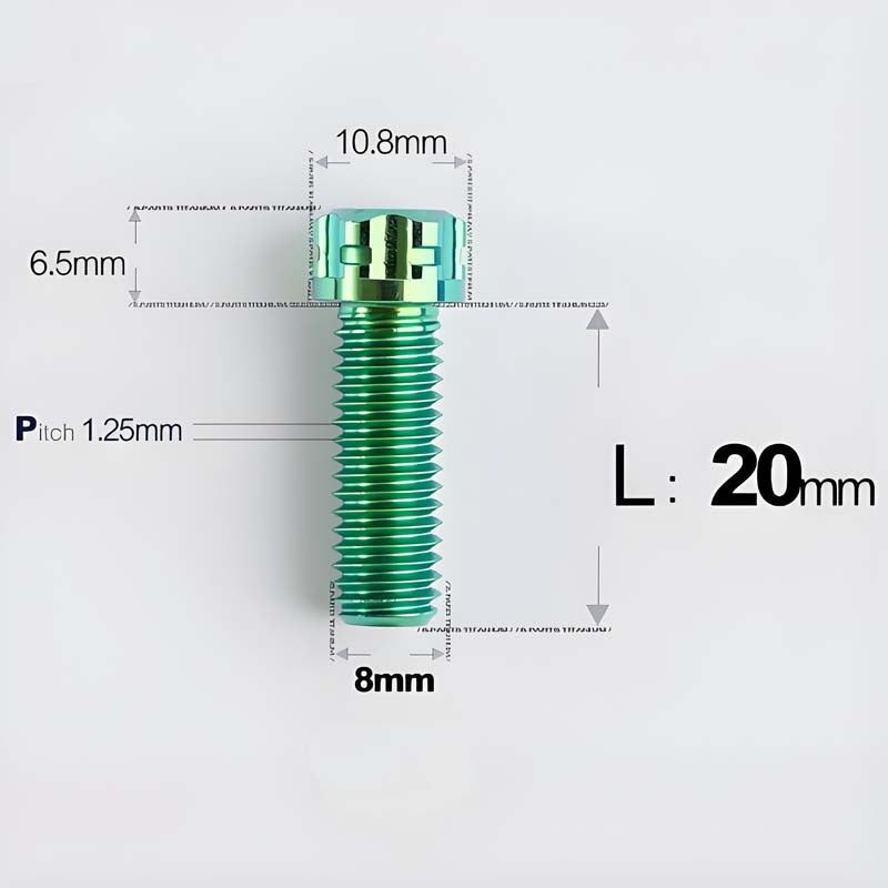 M8x15-45mm Split-Type Titanium Bolts For Bibi Handlebar Base Of Motorcycles & Electric Scooters