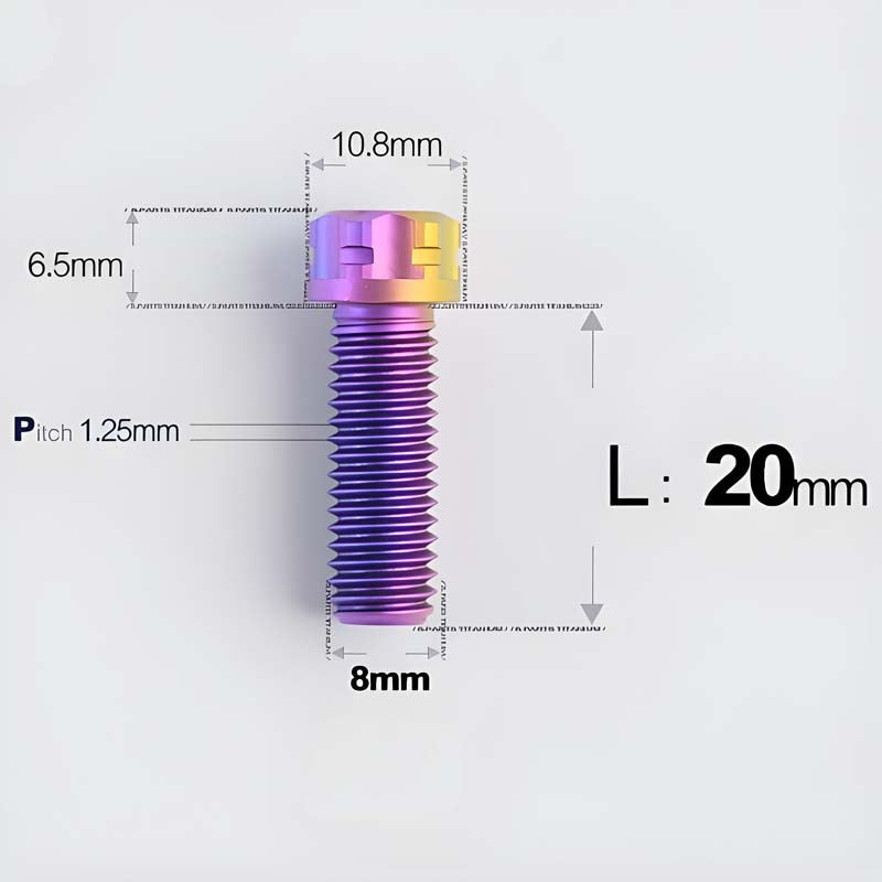 M8x15-45mm Split-Type Titanium Bolts For Bibi Handlebar Base Of Motorcycles & Electric Scooters