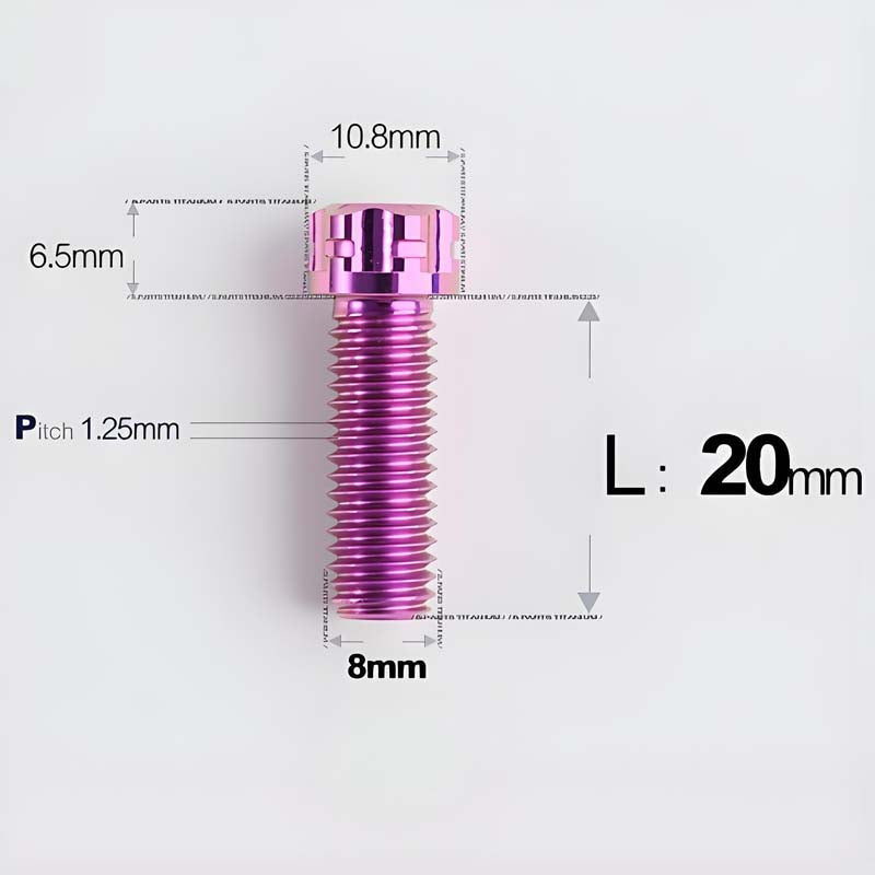 M8x15-45mm Split-Type Titanium Bolts For Bibi Handlebar Base Of Motorcycles & Electric Scooters