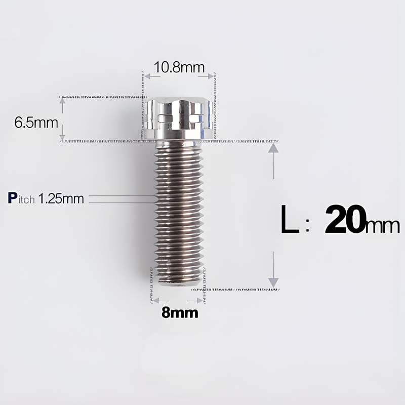 M8x15-45mm Split-Type Titanium Bolts For Bibi Handlebar Base Of Motorcycles & Electric Scooters