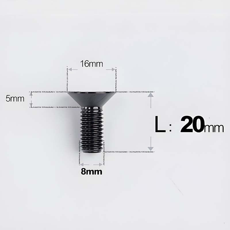 M8x16-85mm Titanium Flat Head Countersunk Bolts For E-bike and Motorcycle