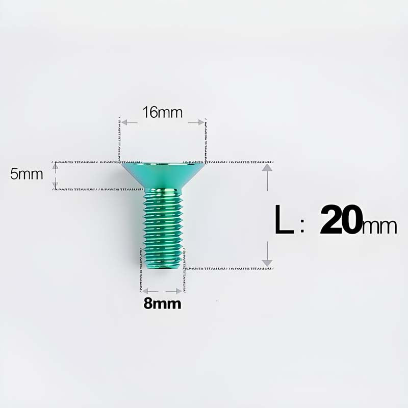 M8x16-85mm Titanium Flat Head Countersunk Bolts For E-bike and Motorcycle