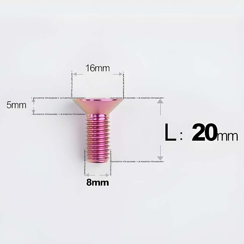 M8x16-85mm Titanium Flat Head Countersunk Bolts For E-bike and Motorcycle
