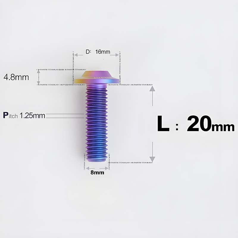 M8x15-50mm Titanium Torx T40 Bolts for Motorcycle