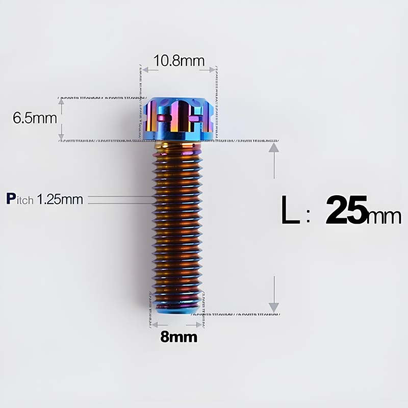 M8x15-45mm Split-Type Titanium Bolts For Bibi Handlebar Base Of Motorcycles & Electric Scooters