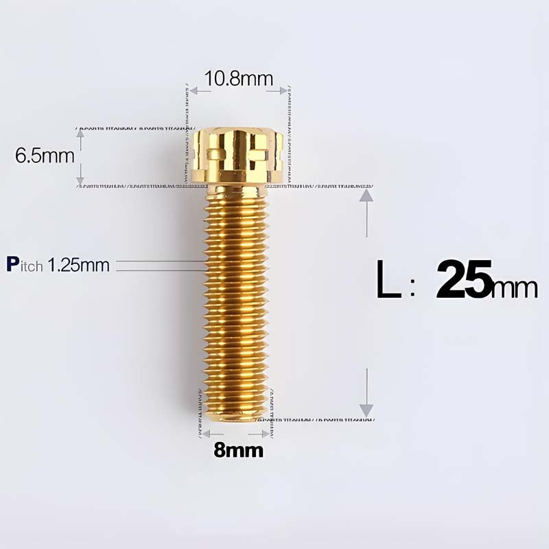 M8x15-45mm Split-Type Titanium Bolts For Bibi Handlebar Base Of Motorcycles & Electric Scooters