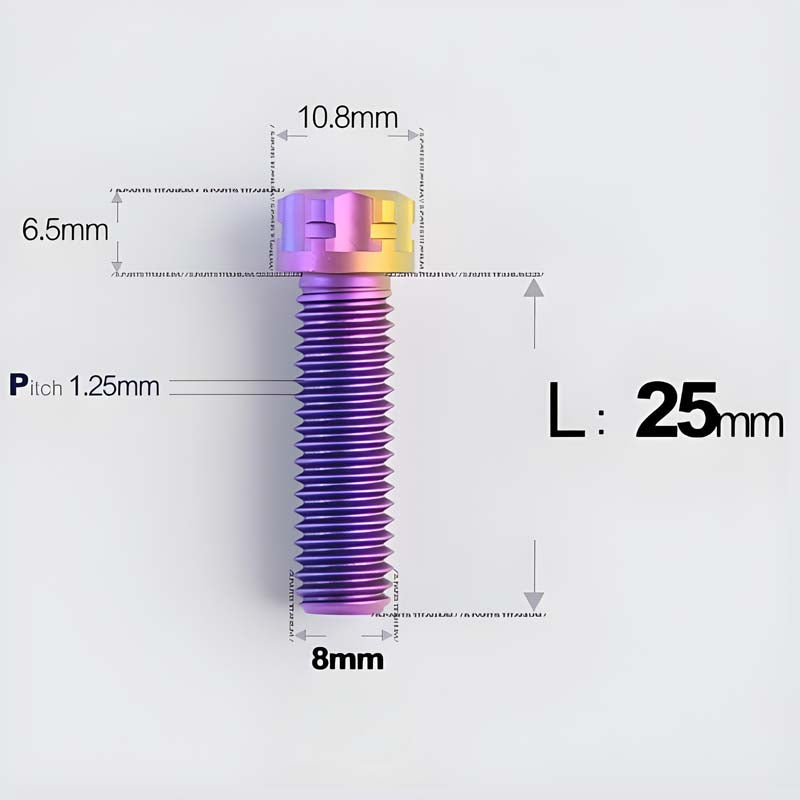 M8x15-45mm Split-Type Titanium Bolts For Bibi Handlebar Base Of Motorcycles & Electric Scooters