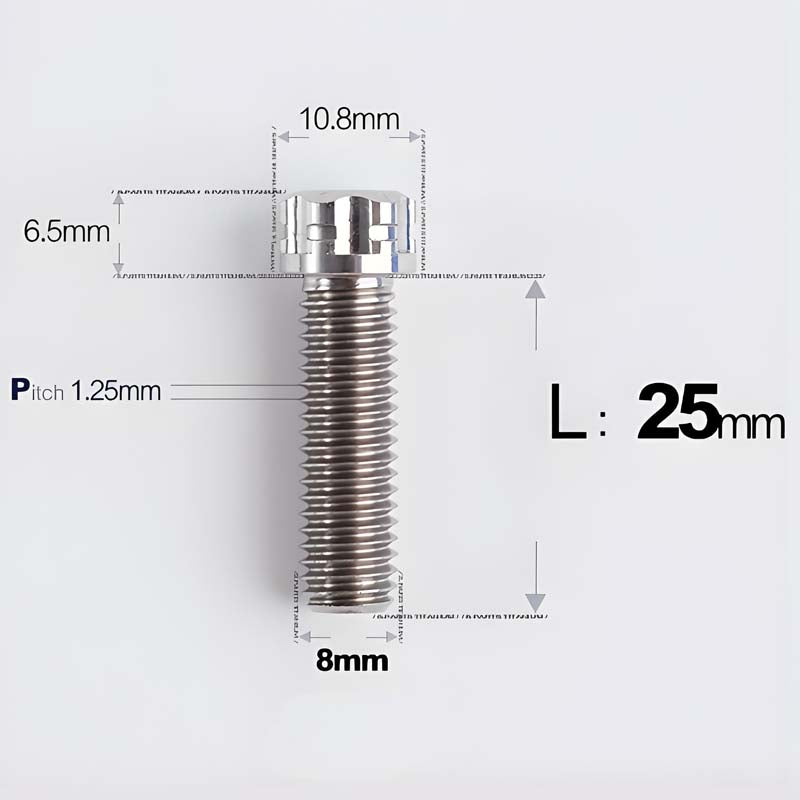M8x15-45mm Split-Type Titanium Bolts For Bibi Handlebar Base Of Motorcycles & Electric Scooters
