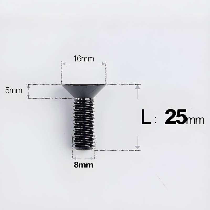 M8x16-85mm Titanium Flat Head Countersunk Bolts For E-bike and Motorcycle