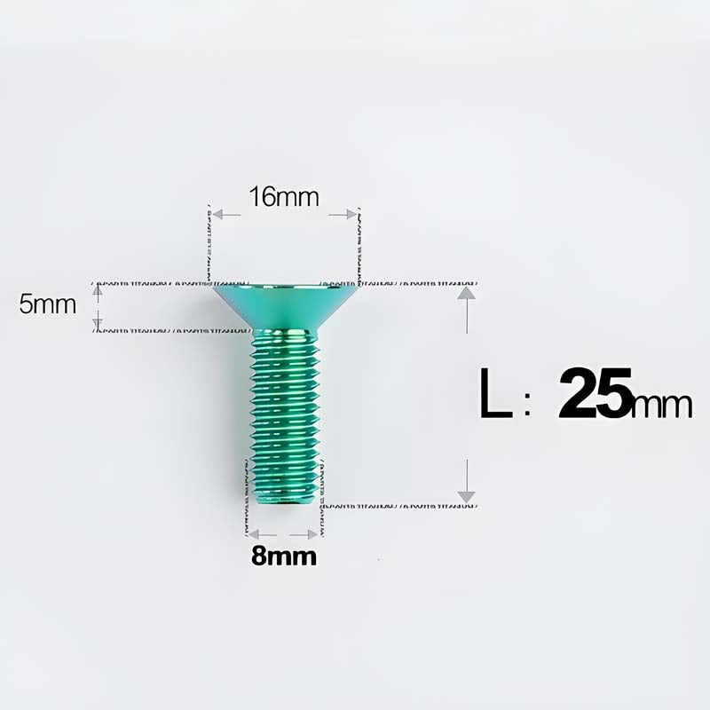M8x16-85mm Titanium Flat Head Countersunk Bolts For E-bike and Motorcycle
