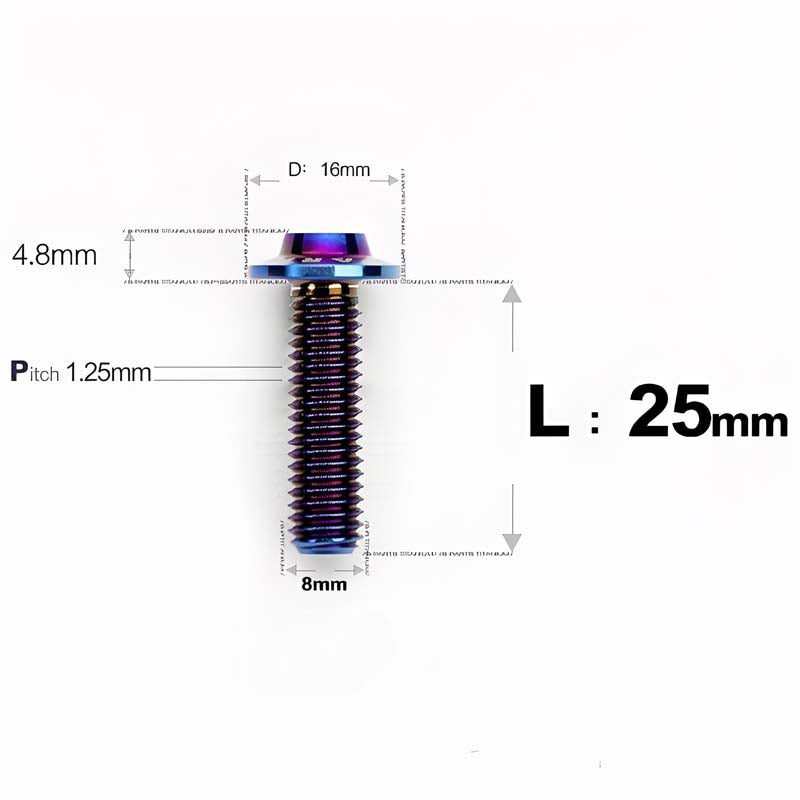 M8x15-50mm Titanium Torx T40 Bolts for Motorcycle