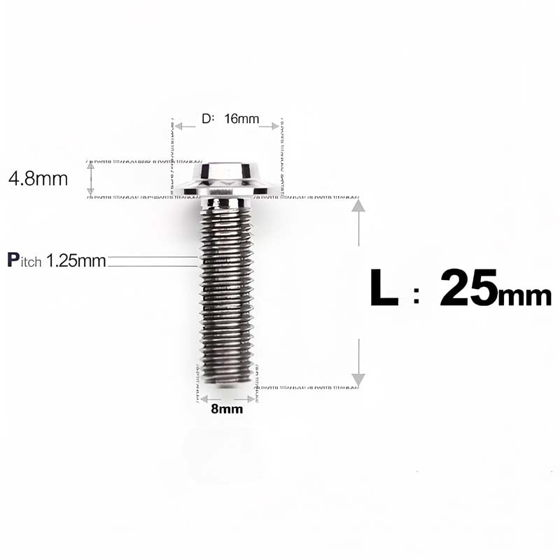 M8x15-50mm Titanium Torx T40 Bolts for Motorcycle