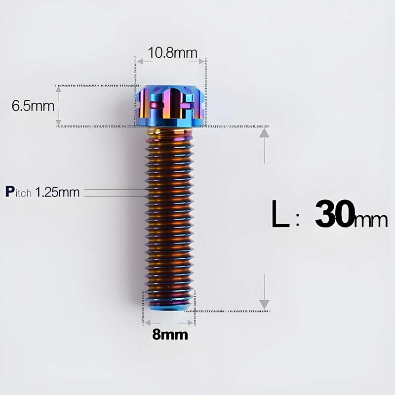 M8x15-45mm Split-Type Titanium Bolts For Bibi Handlebar Base Of Motorcycles & Electric Scooters