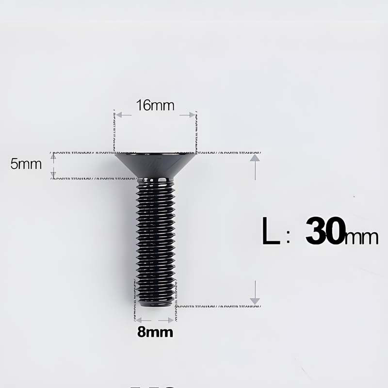 M8x16-85mm Titanium Flat Head Countersunk Bolts For E-bike and Motorcycle