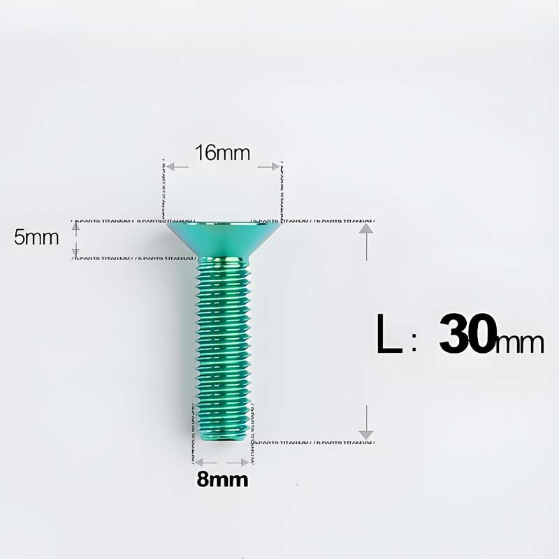 M8x16-85mm Titanium Flat Head Countersunk Bolts For E-bike and Motorcycle