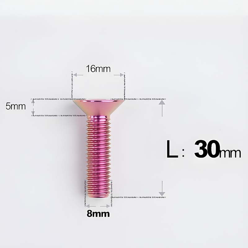 M8x16-85mm Titanium Flat Head Countersunk Bolts For E-bike and Motorcycle