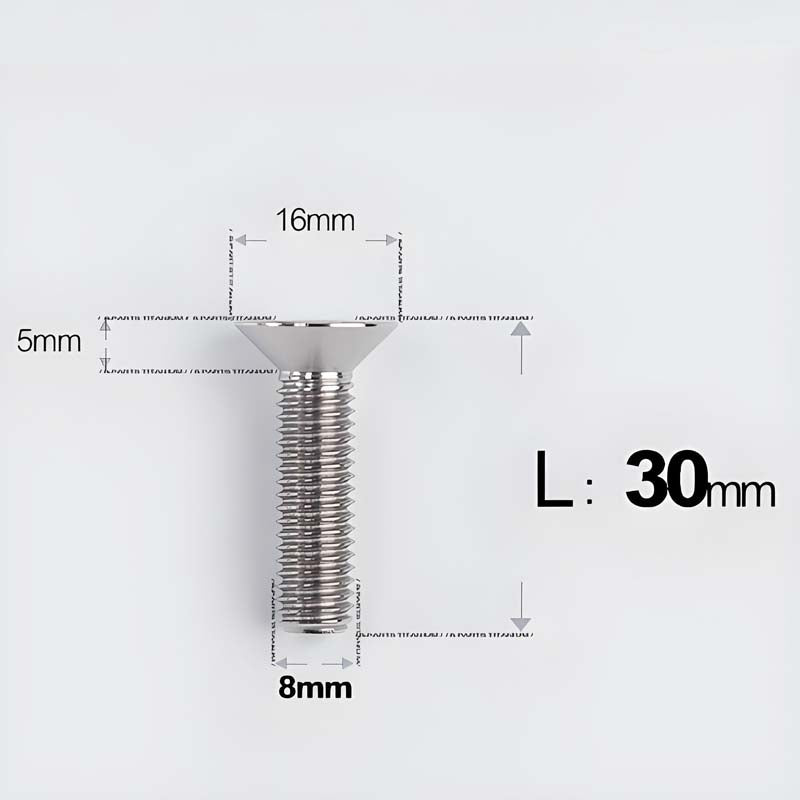 M8x16-85mm Titanium Flat Head Countersunk Bolts For E-bike and Motorcycle