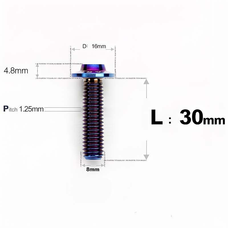 M8x15-50mm Titanium Torx T40 Bolts for Motorcycle
