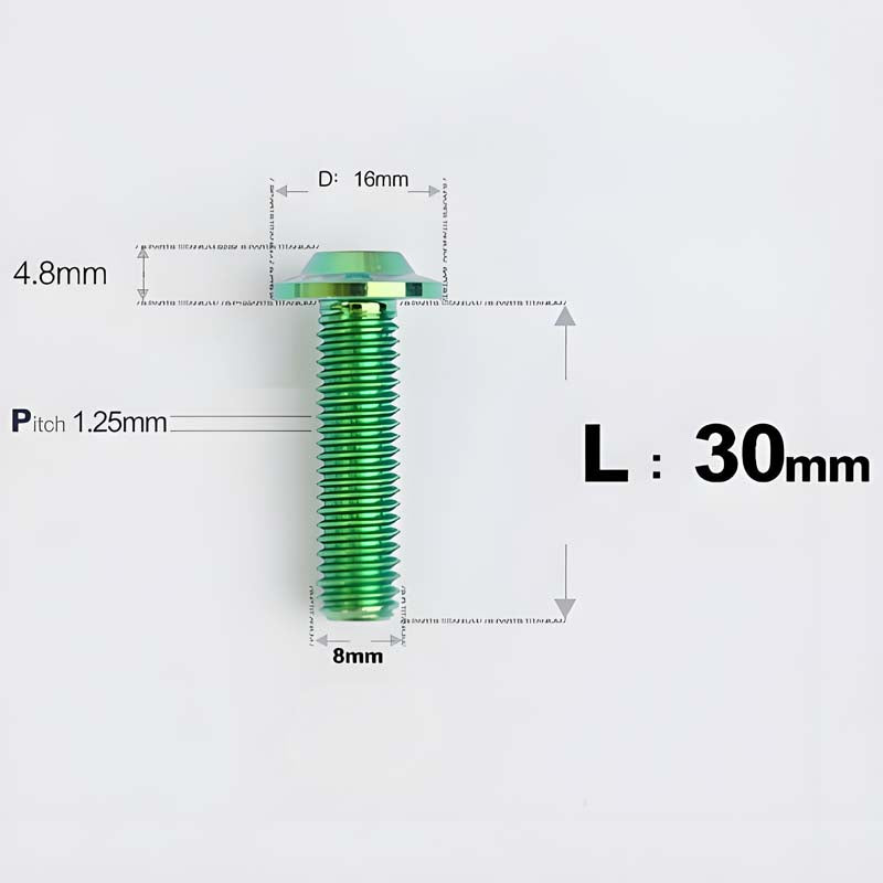 M8x15-50mm Titanium Torx T40 Bolts for Motorcycle