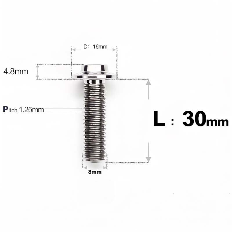 M8x15-50mm Titanium Torx T40 Bolts for Motorcycle